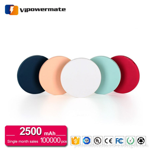 Gift round mirror power bank 2000mah,4000mah wholesale